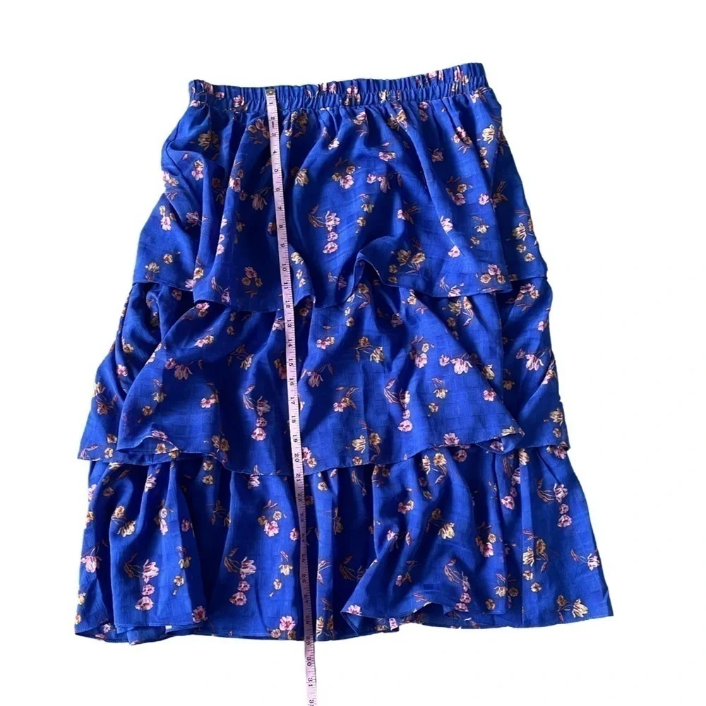 Draper James RSVP Tiered Ruffle Midi Skirt Size Large